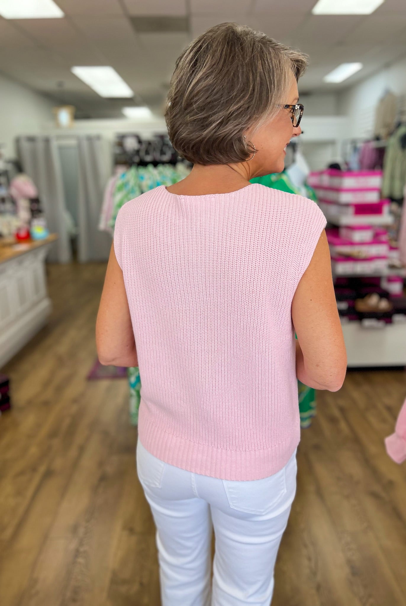 Soft Pink Button Up Knit Vest - A'Bekah's Boutique