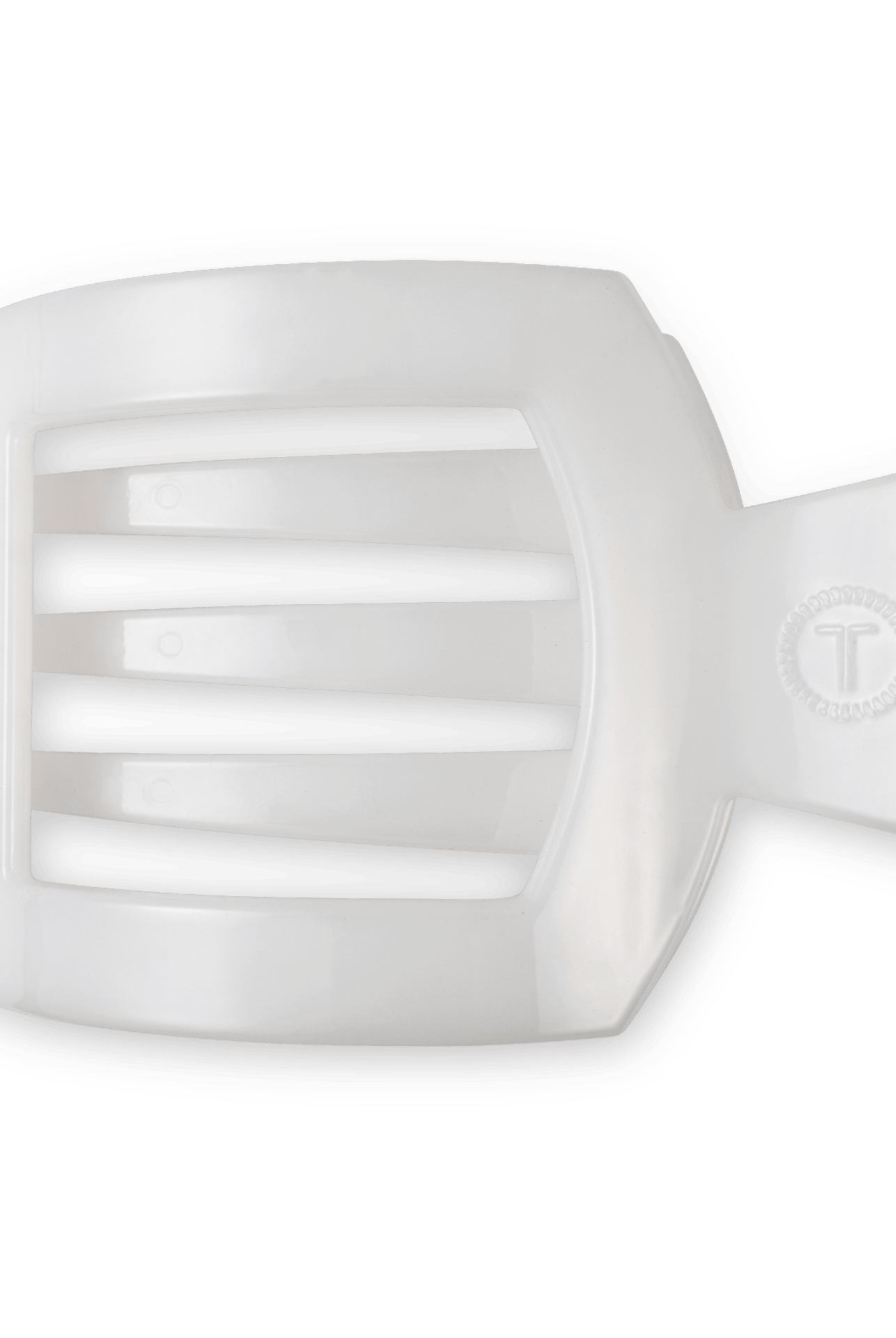 Square Flat Hair Clip | Large | Coconut White - A'Bekah's Boutique