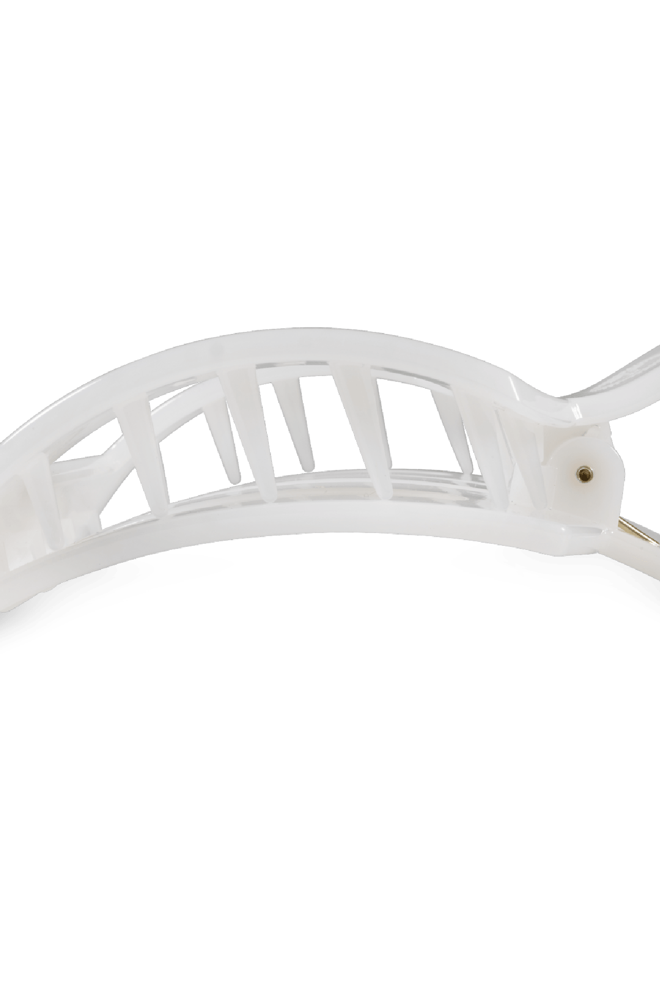 Square Flat Hair Clip | Large | Coconut White - A'Bekah's Boutique