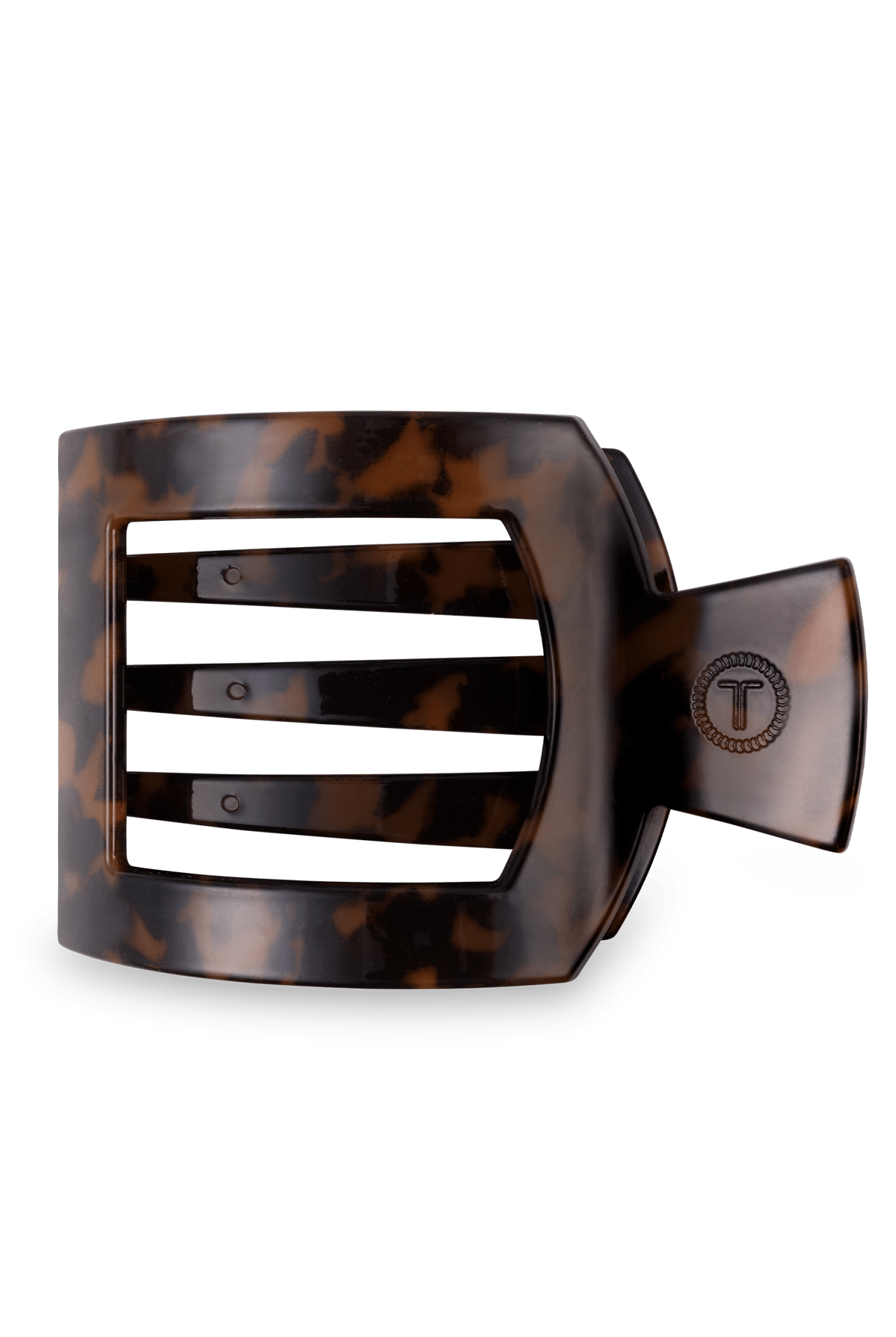 Square Flat Hair Clip | Med. | Tortoise - A'Bekah's Boutique