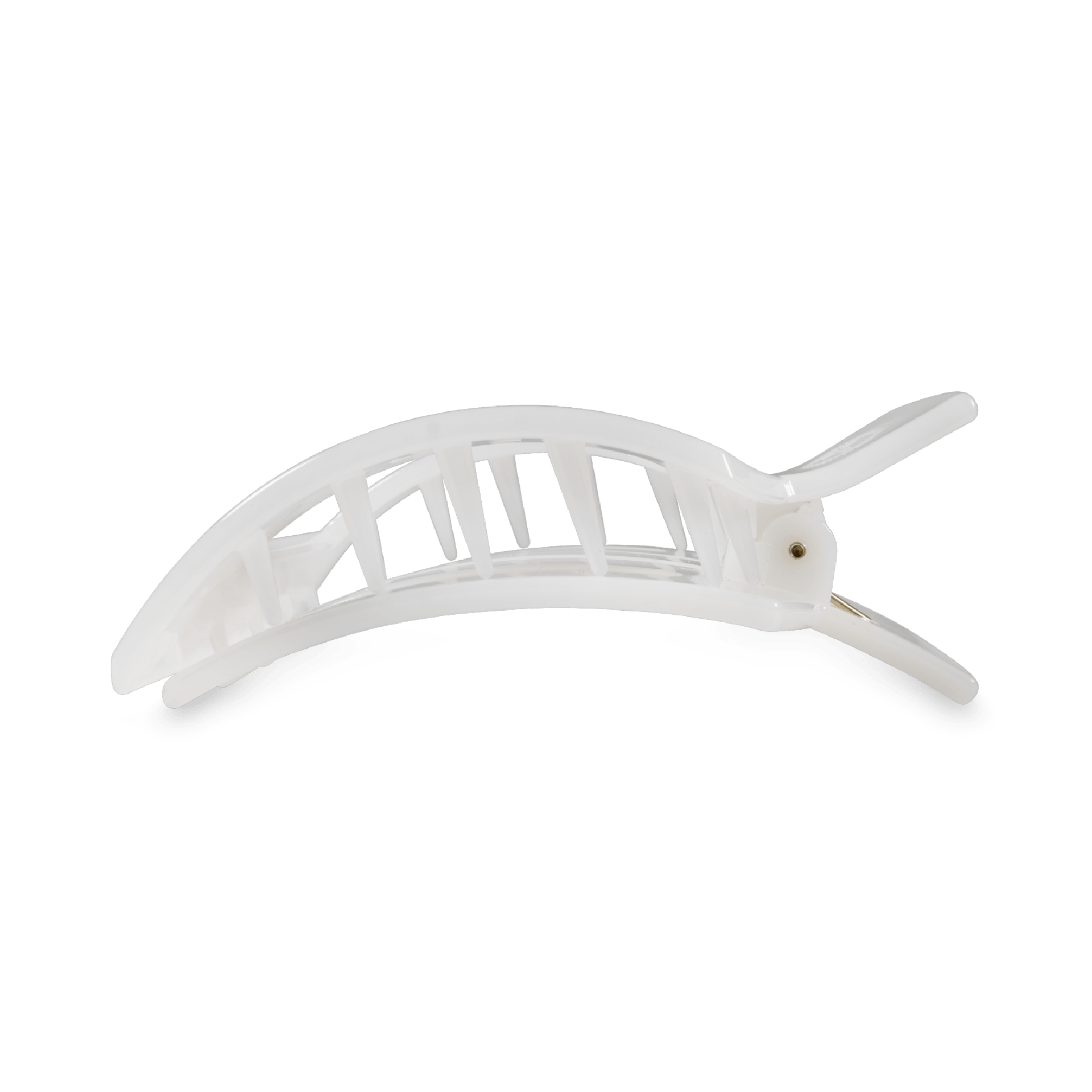 Square Flat Hair Clip | Medium | Coconut White - A'Bekah's Boutique