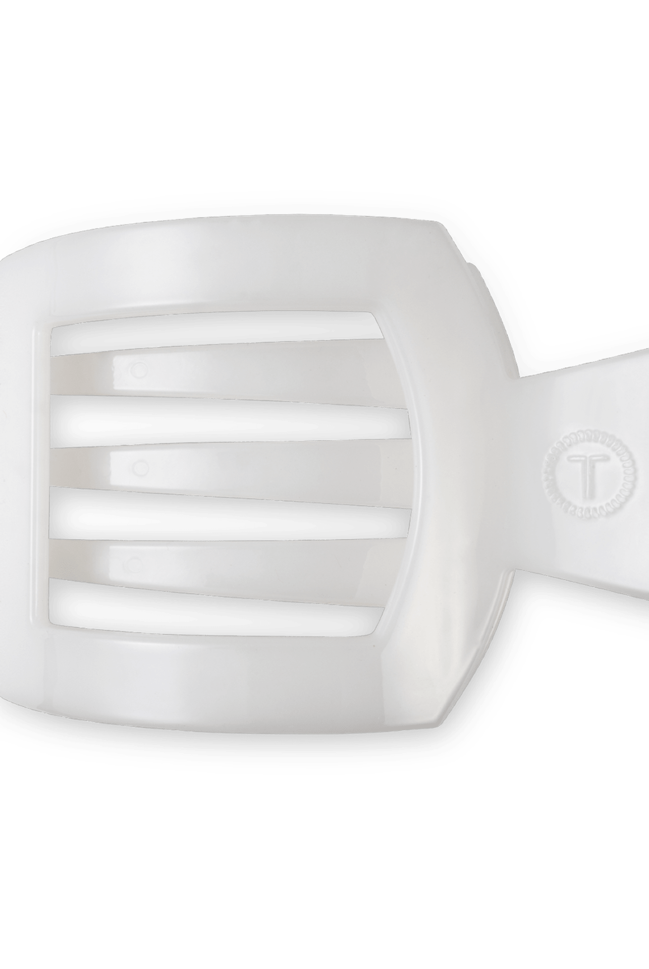Square Flat Hair Clip | Medium | Coconut White - A'Bekah's Boutique