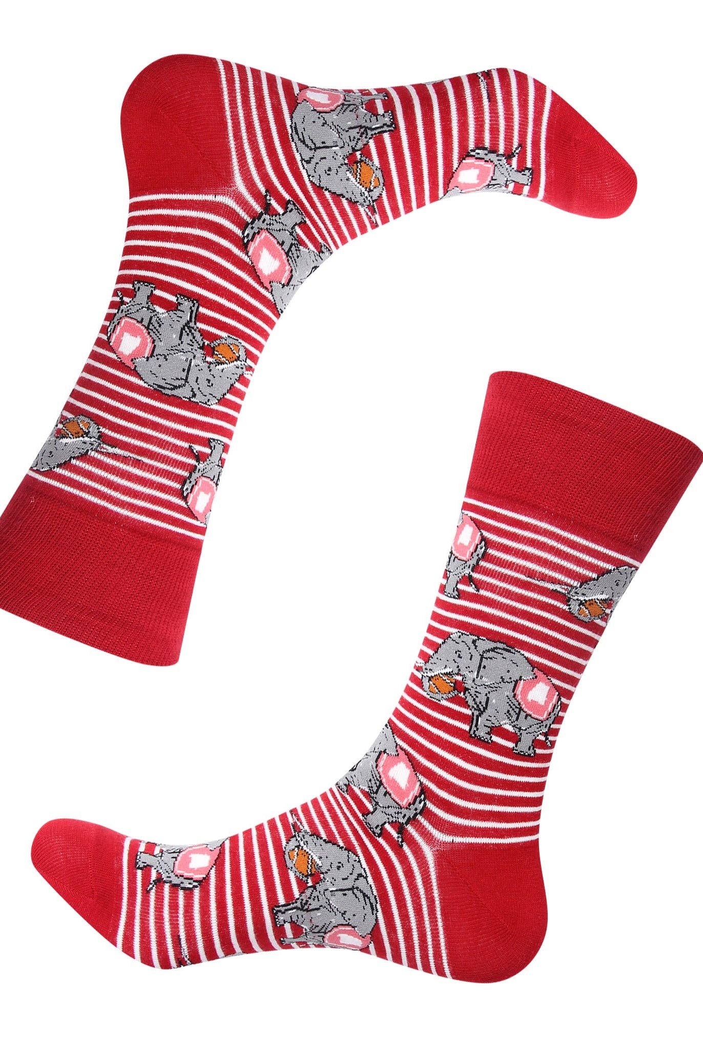 Striped Elephant Socks - A'Bekah's Boutique