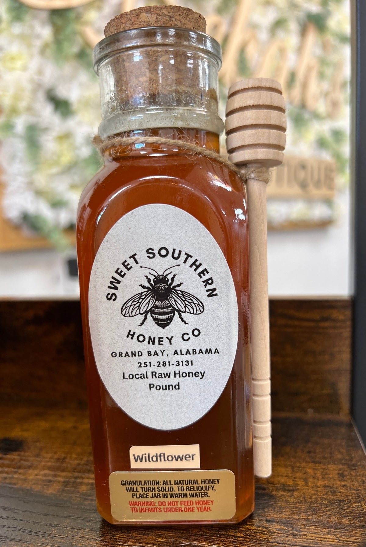 Sweet Southern Honey Muth Jar Local Honey 1 lb - A'Bekah's Boutique