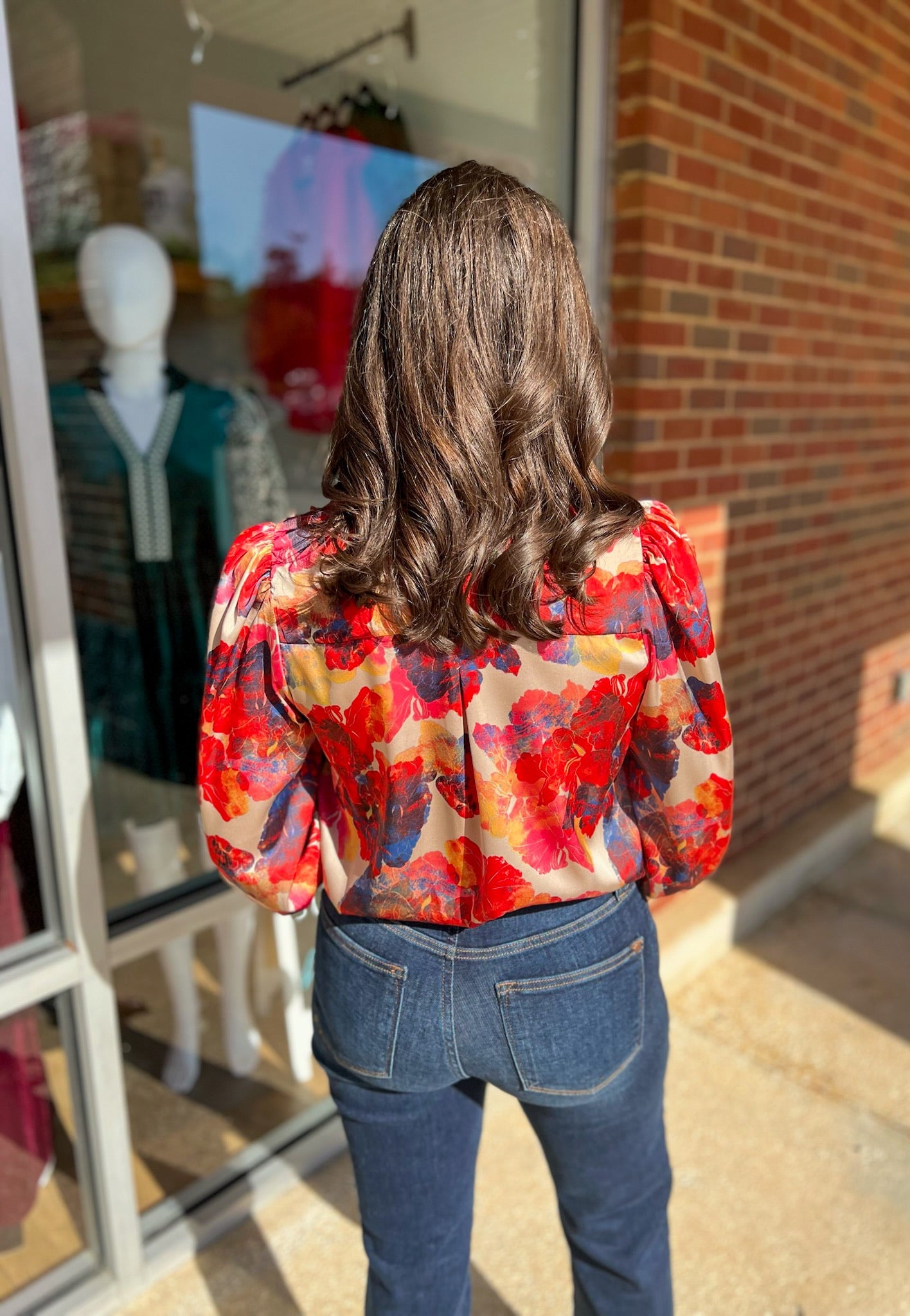 Swept Away Red Floral Long Sleeve Bodysuit - A'Bekah's Boutique