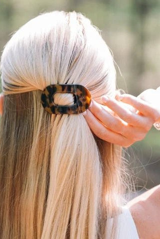 Teleties Tortoise Tiny Flat Round Clip - A'Bekah's Boutique