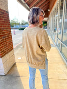 Watch It Happen Mocha Long Sleeve Knit Top with Side Slits - A'Bekah's Boutique
