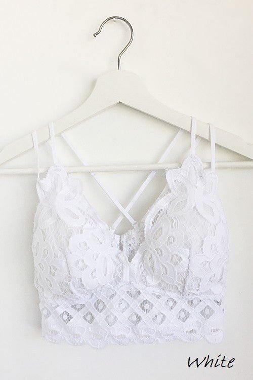 Crochet Lace V - Neck Bralette (C) - A'Bekah's Boutique