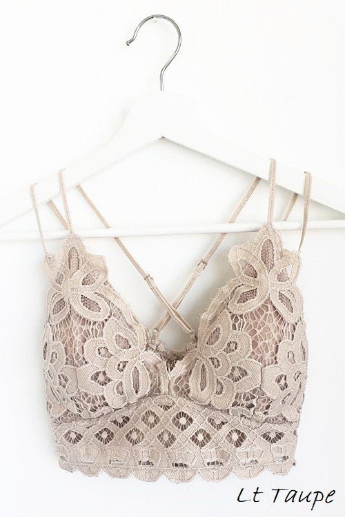 Crochet Lace V - Neck Bralette (R) - A'Bekah's Boutique