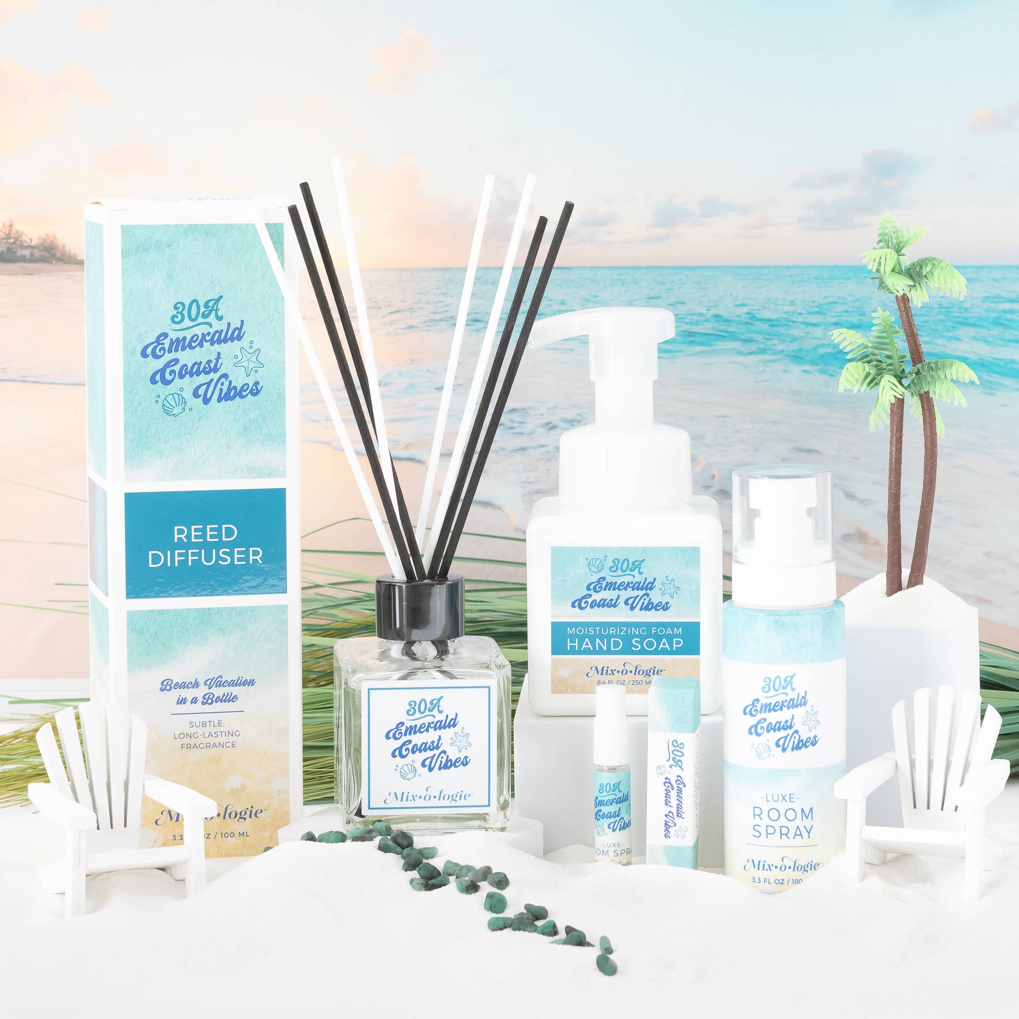 30A Emerald Coast Vibes | Reed Diffuser - A'Bekah's Boutique