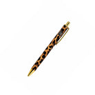 Leopard print ballpoint pen with gold clip and tip by Lulu Mac