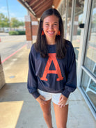 Auburn Navy Sweatshirt with Orange A