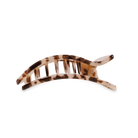 Medium flat rectangle hair claw clip in blonde tortoise shell pattern