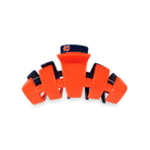 Auburn University orange and navy medium hair claw clip with AU logo