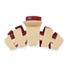 Florida State Seminoles large hair claw clip in ivory and burgundy with logo