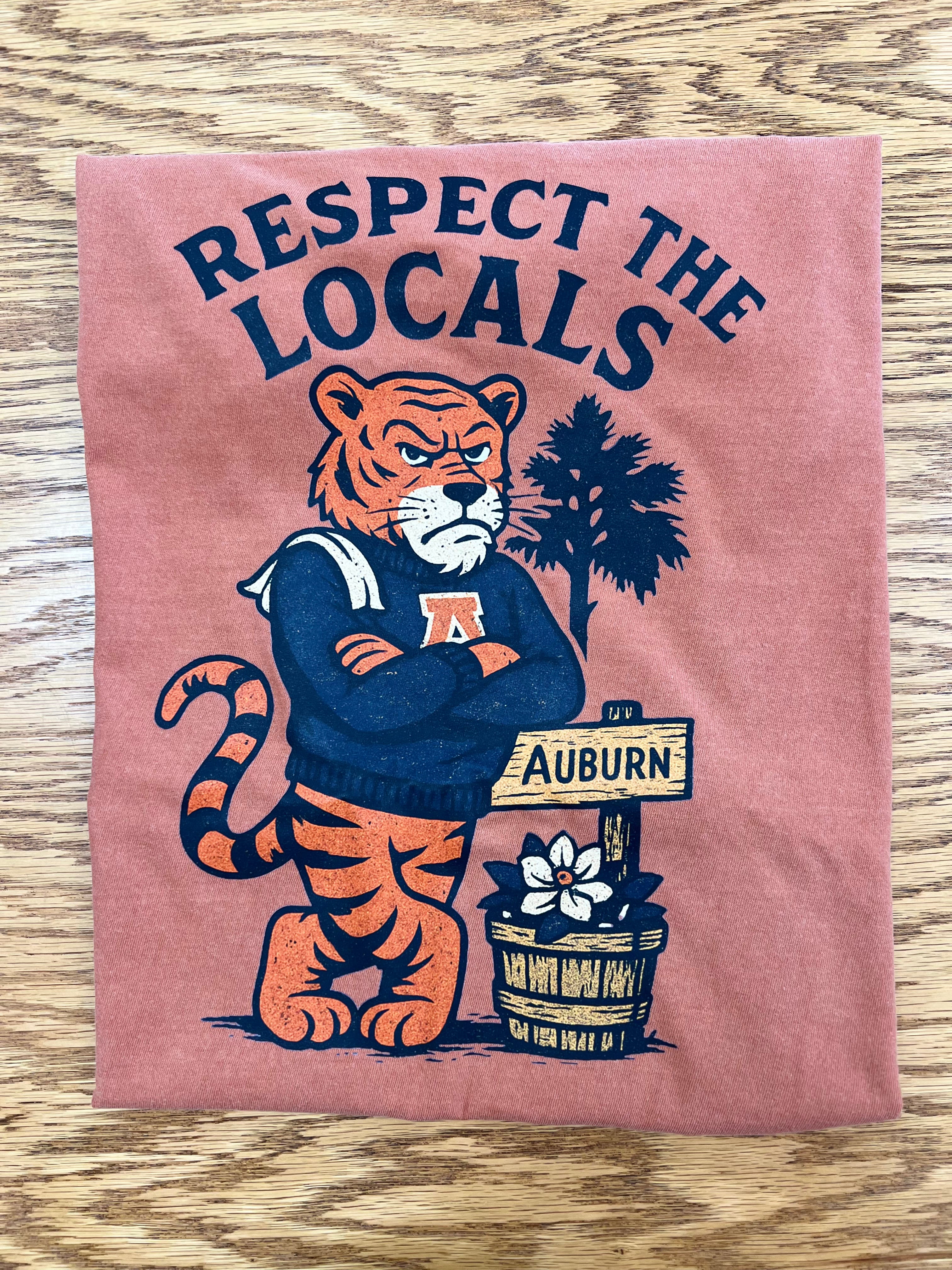 Auburn Respect the Locals Day Tiger T-Shirt. 