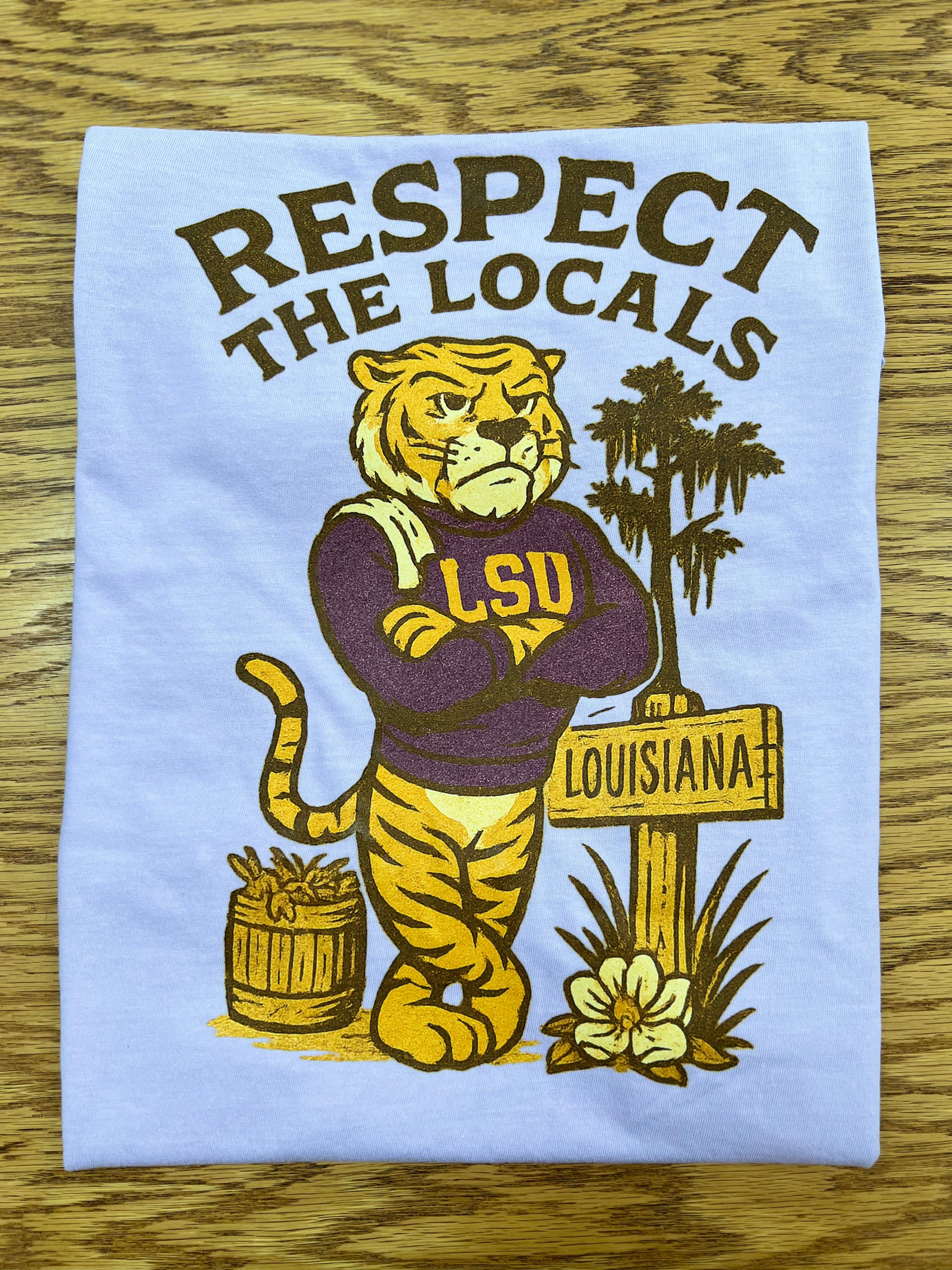 LSU Game Day Purple Respect the Locals Tiger T-shirt