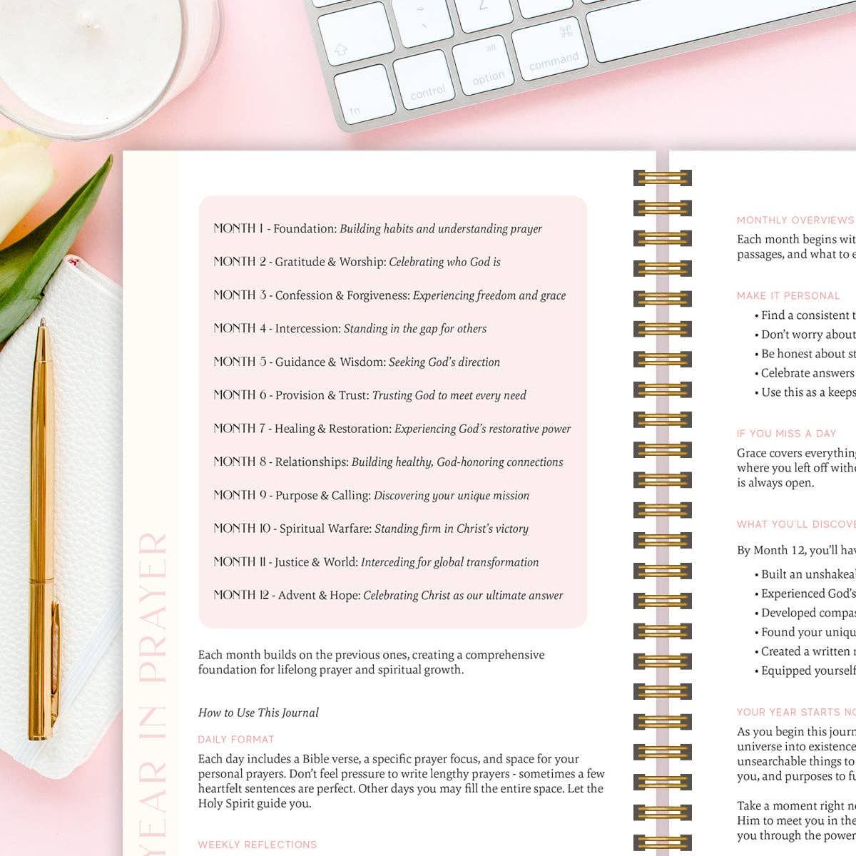 A Year In Prayer: A Journey of Daily Prayer and Reflection - A'Bekah's Boutique