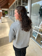 All About It Heather Gray Drop Shoulder Double Knit Top - A'Bekah's Boutique