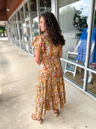 All Day Long Terra Cotta Floral Tiered Midi Dress (R) - A'Bekah's Boutique