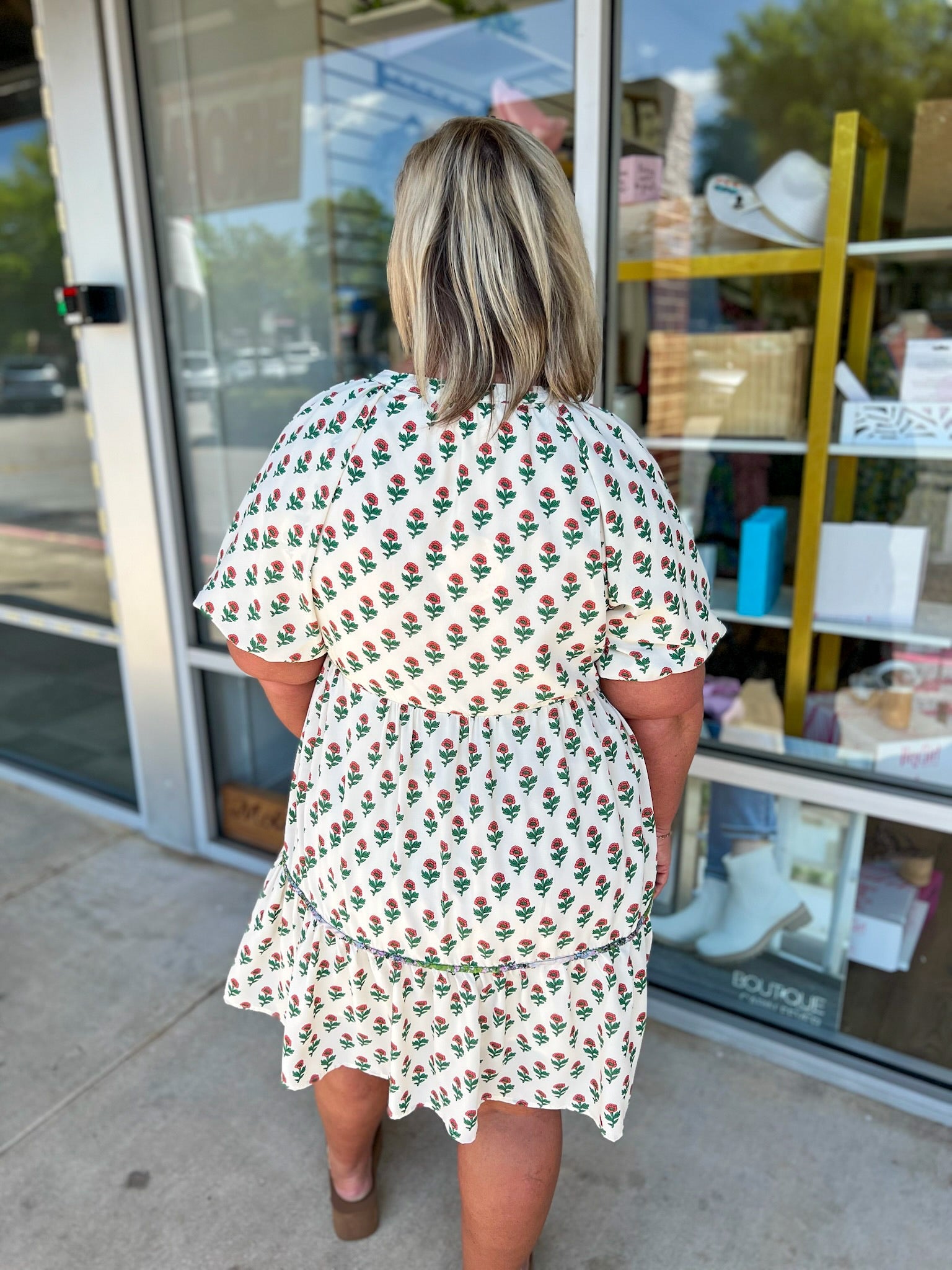 All Is Well Cream Floral Dress - A'Bekah's Boutique