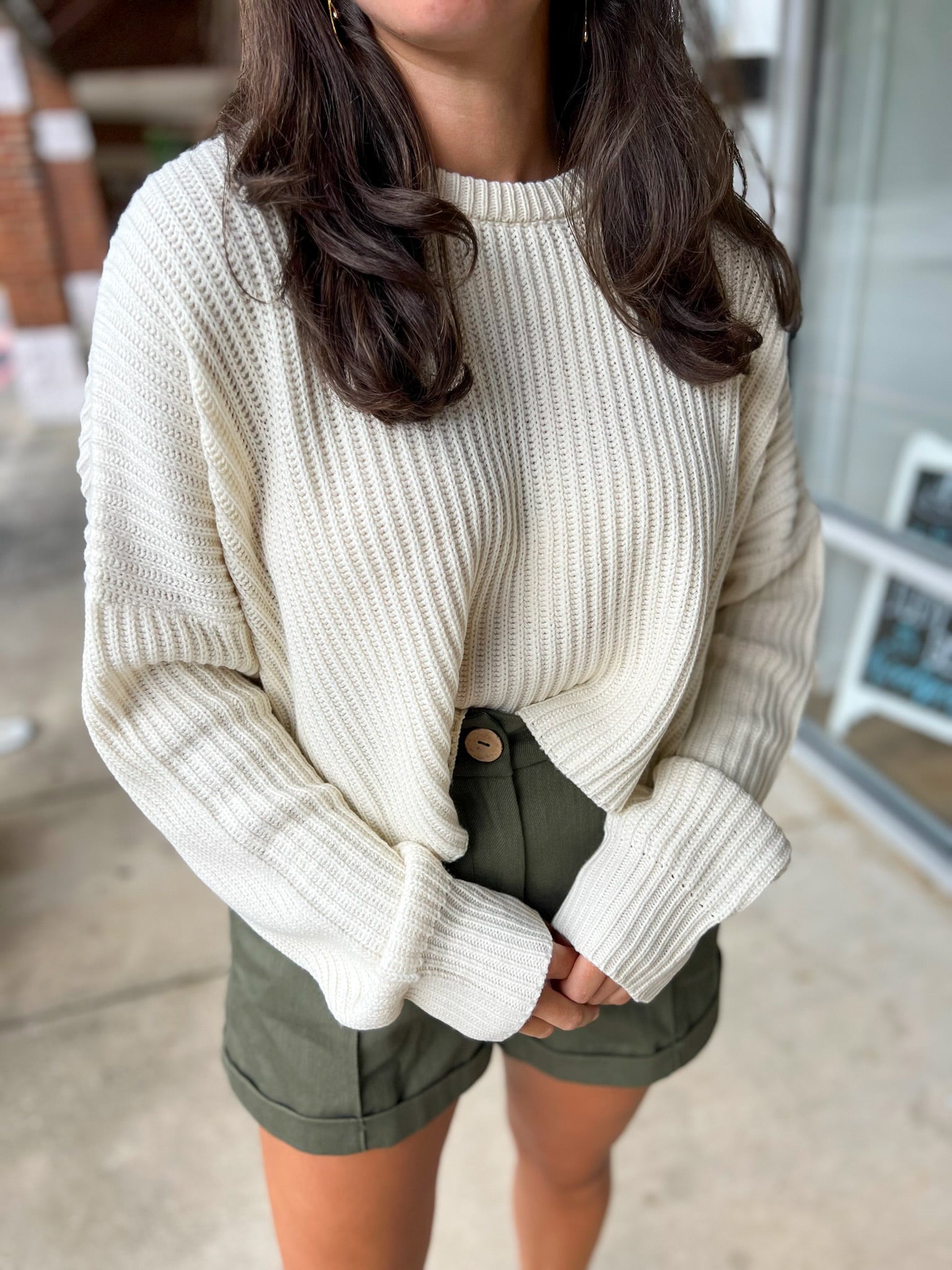 All The Best Cream Long Sleeve Cropped Sweater - A'Bekah's Boutique