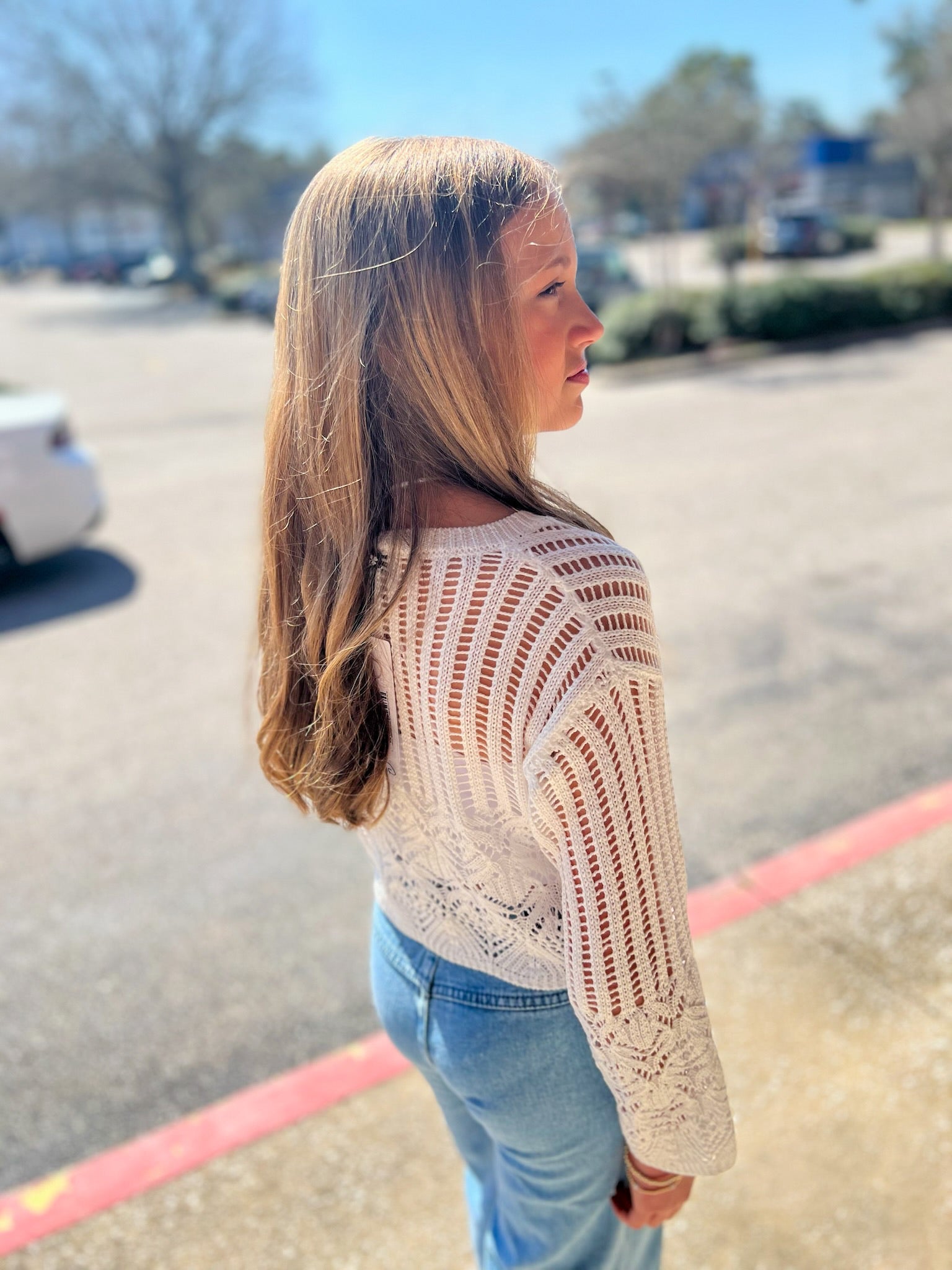 All The Good Girls Off White Long Sleeve Lightweight Sweater - A'Bekah's Boutique