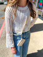 All The Good Girls Off White Long Sleeve Lightweight Sweater - A'Bekah's Boutique