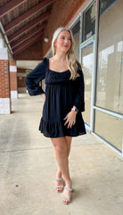 Always Make Time Black Dress with Tie Back Detail - A'Bekah's Boutique