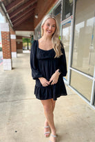 Always Make Time Black Dress with Tie Back Detail - A'Bekah's Boutique