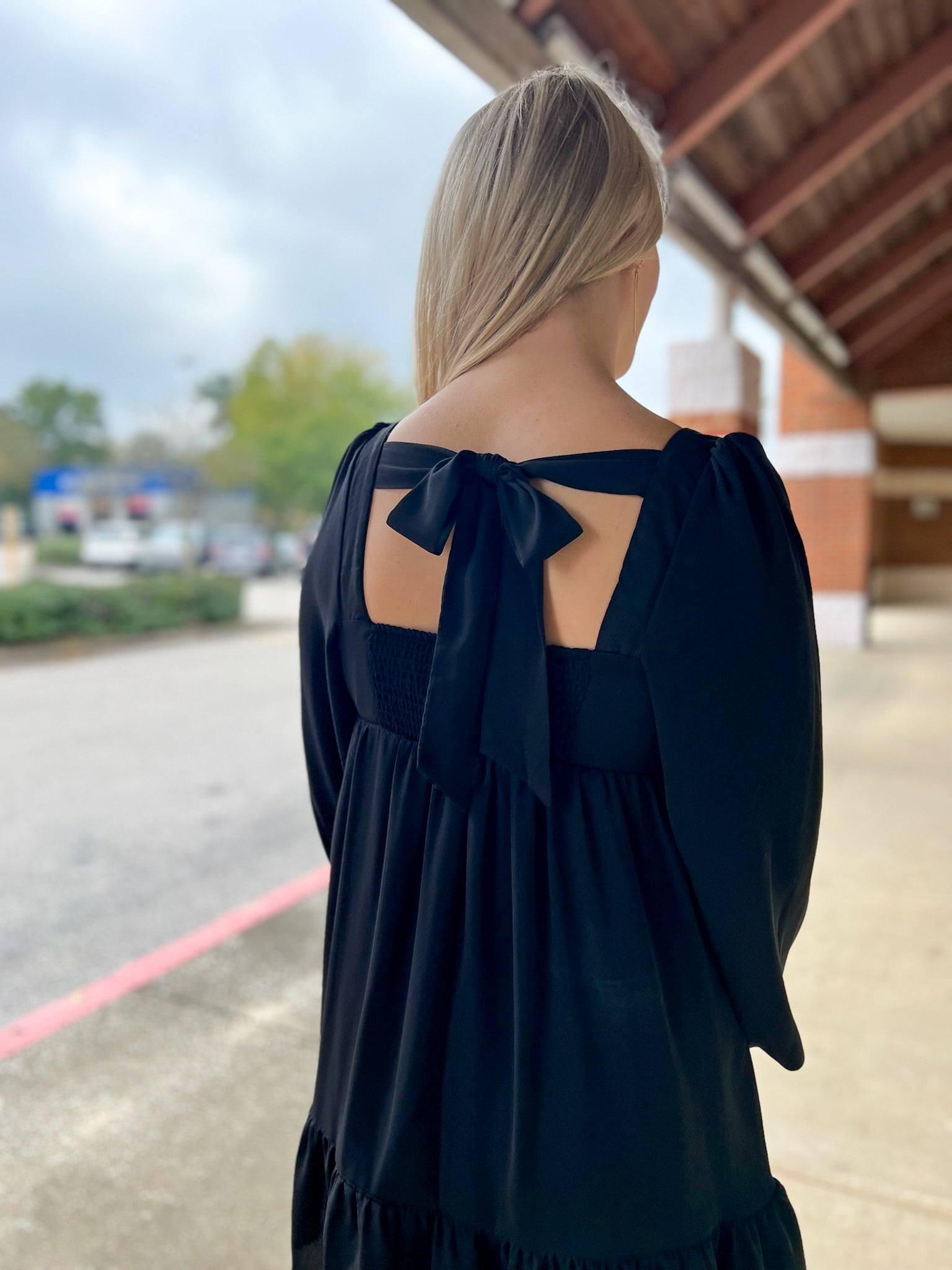 Always Make Time Black Dress with Tie Back Detail - A'Bekah's Boutique