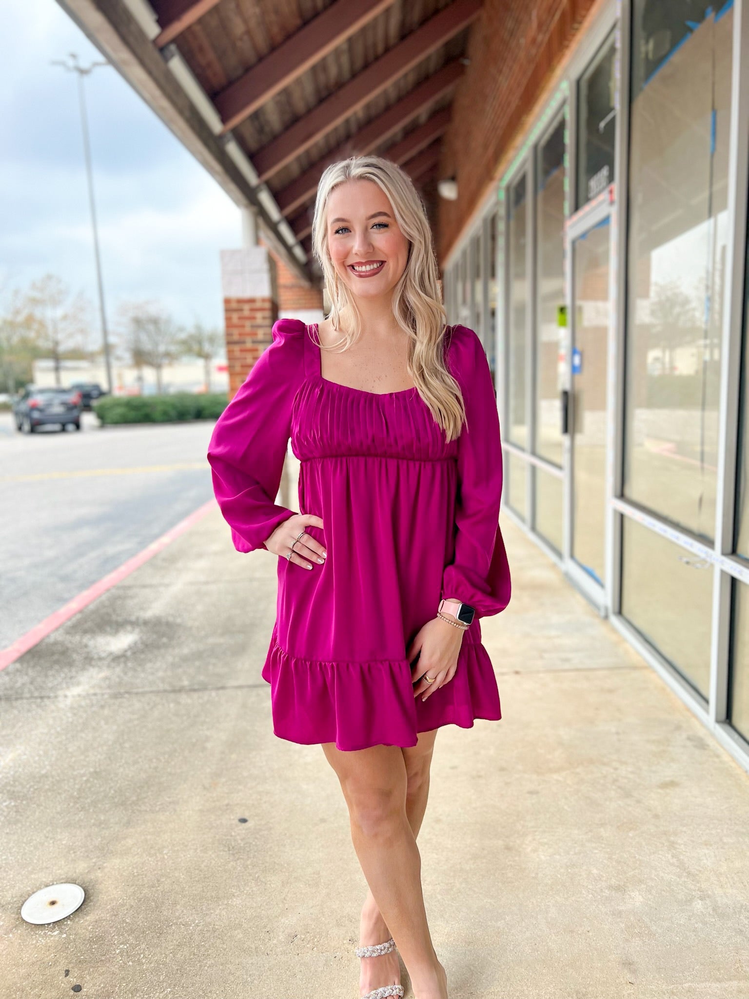 Always Make Time Magenta Dress with Tie Back Detail - A'Bekah's Boutique