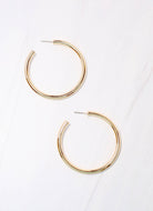 Arden Satin Hoop Earring GOLD - A'Bekah's Boutique