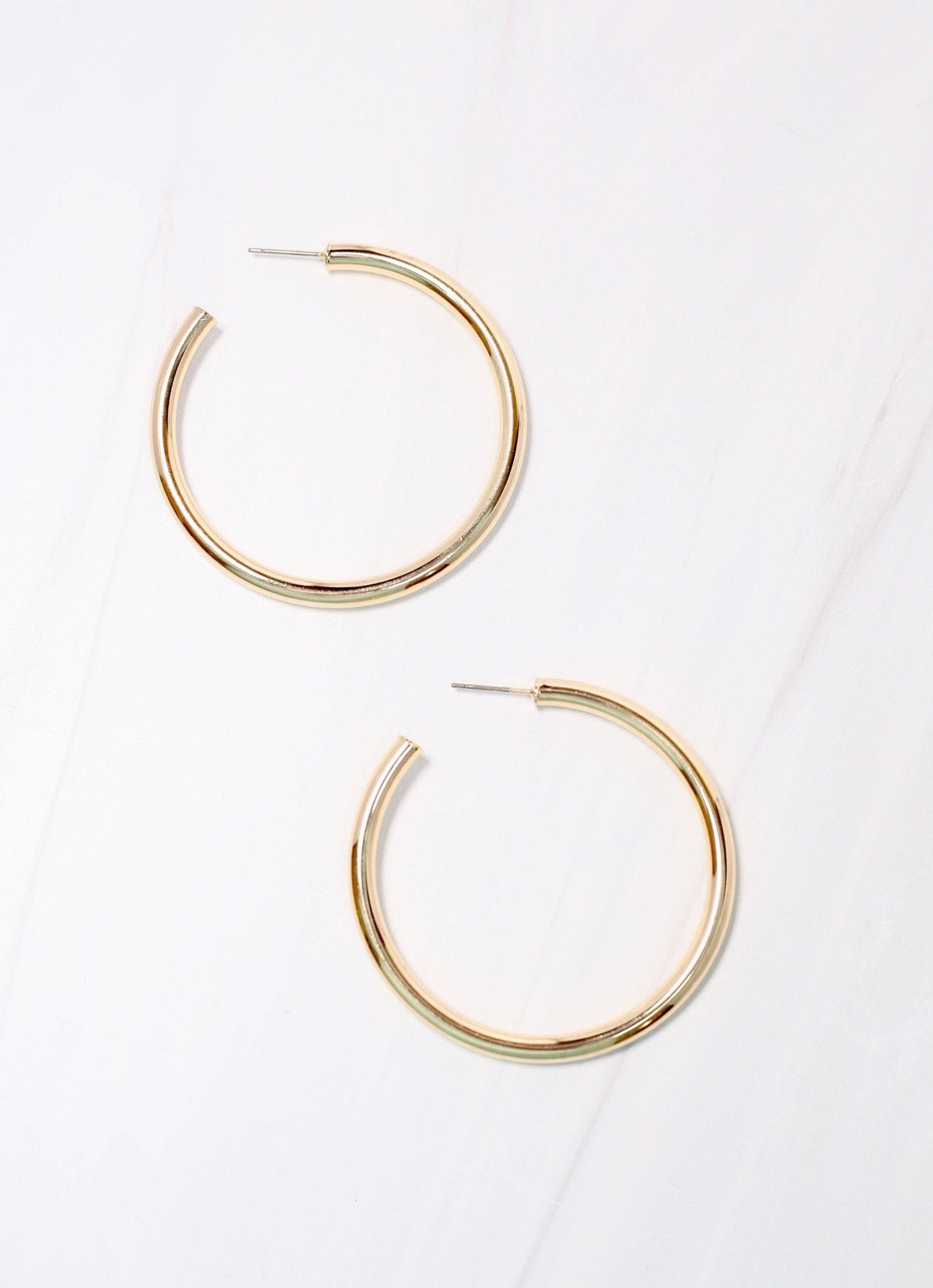 Arden Satin Hoop Earring GOLD - A'Bekah's Boutique