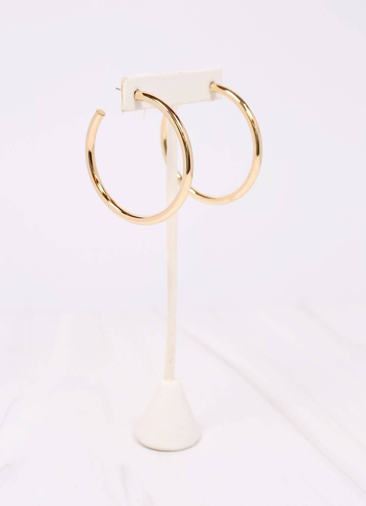 Arden Satin Hoop Earring GOLD - A'Bekah's Boutique