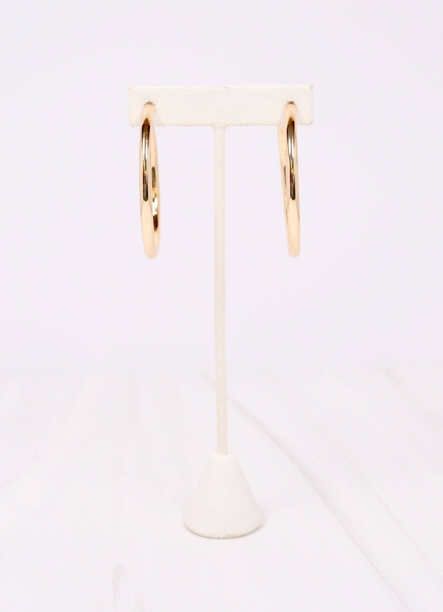 Arden Satin Hoop Earring GOLD - A'Bekah's Boutique