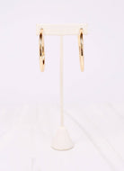 Arden Satin Hoop Earring GOLD - A'Bekah's Boutique