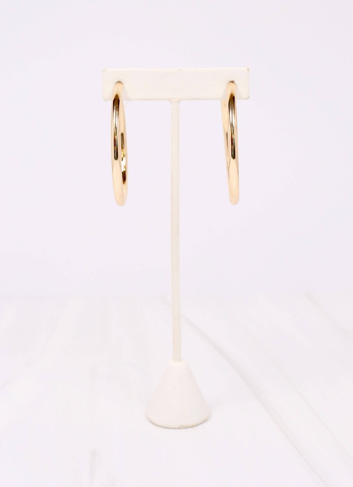 Arden Satin Hoop Earring GOLD - A'Bekah's Boutique
