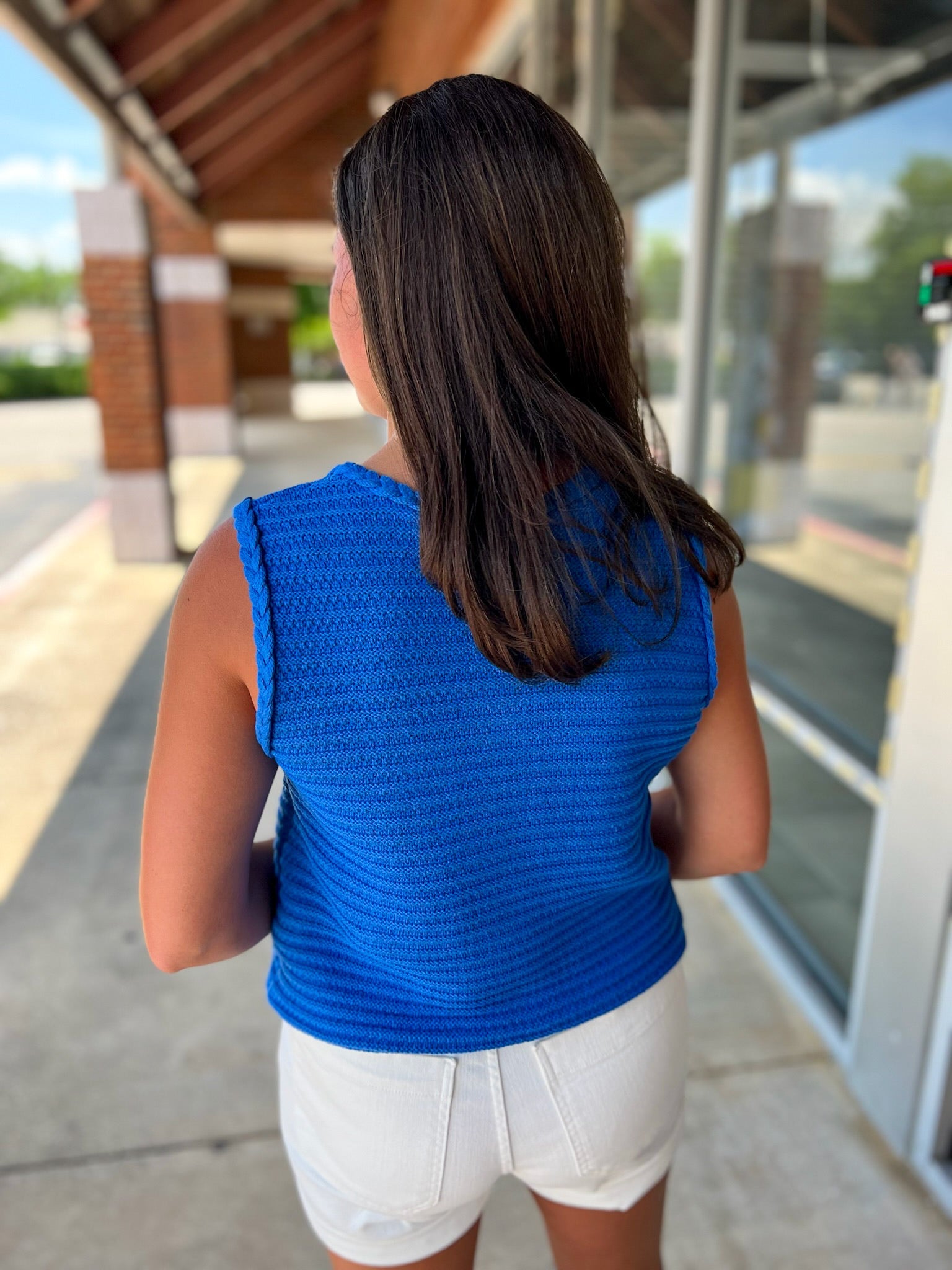 As Always Blue Sweater Vest with Pockets - A'Bekah's Boutique