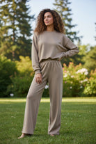 Ash Mocha Scuba Pullover and Pants Set - A'Bekah's Boutique