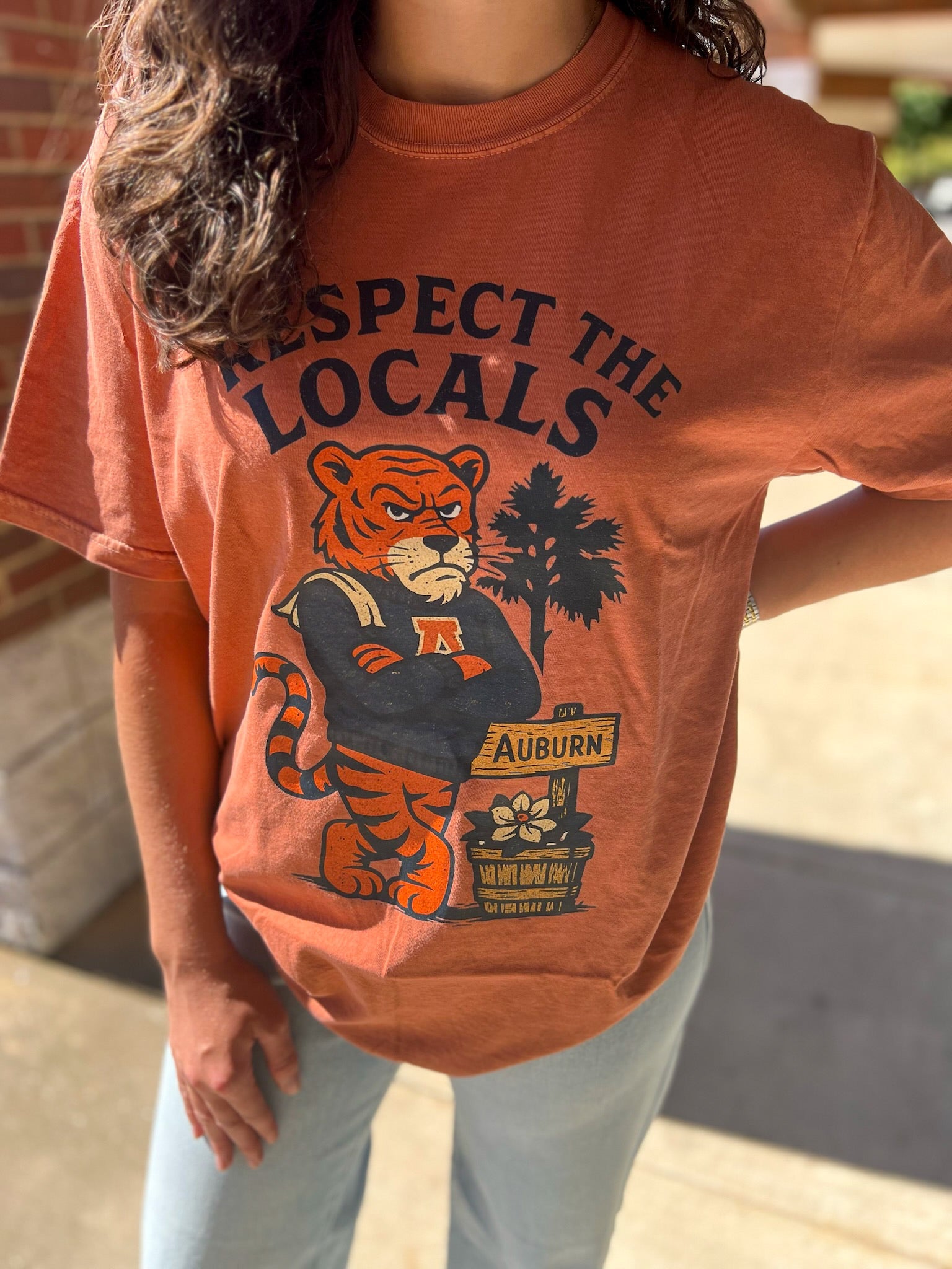 Auburn Respect the Locals Tiger Orange T-Shirt - A'Bekah's Boutique