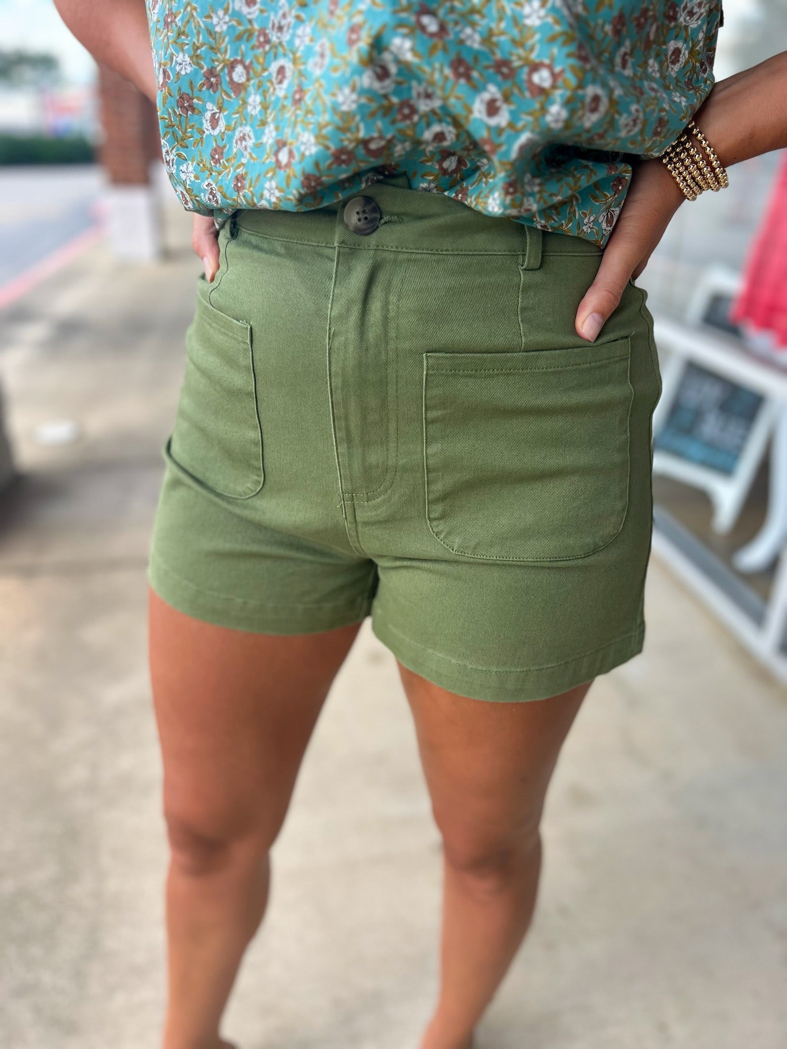 Back To Good Olive High Waisted Shorts - A'Bekah's Boutique