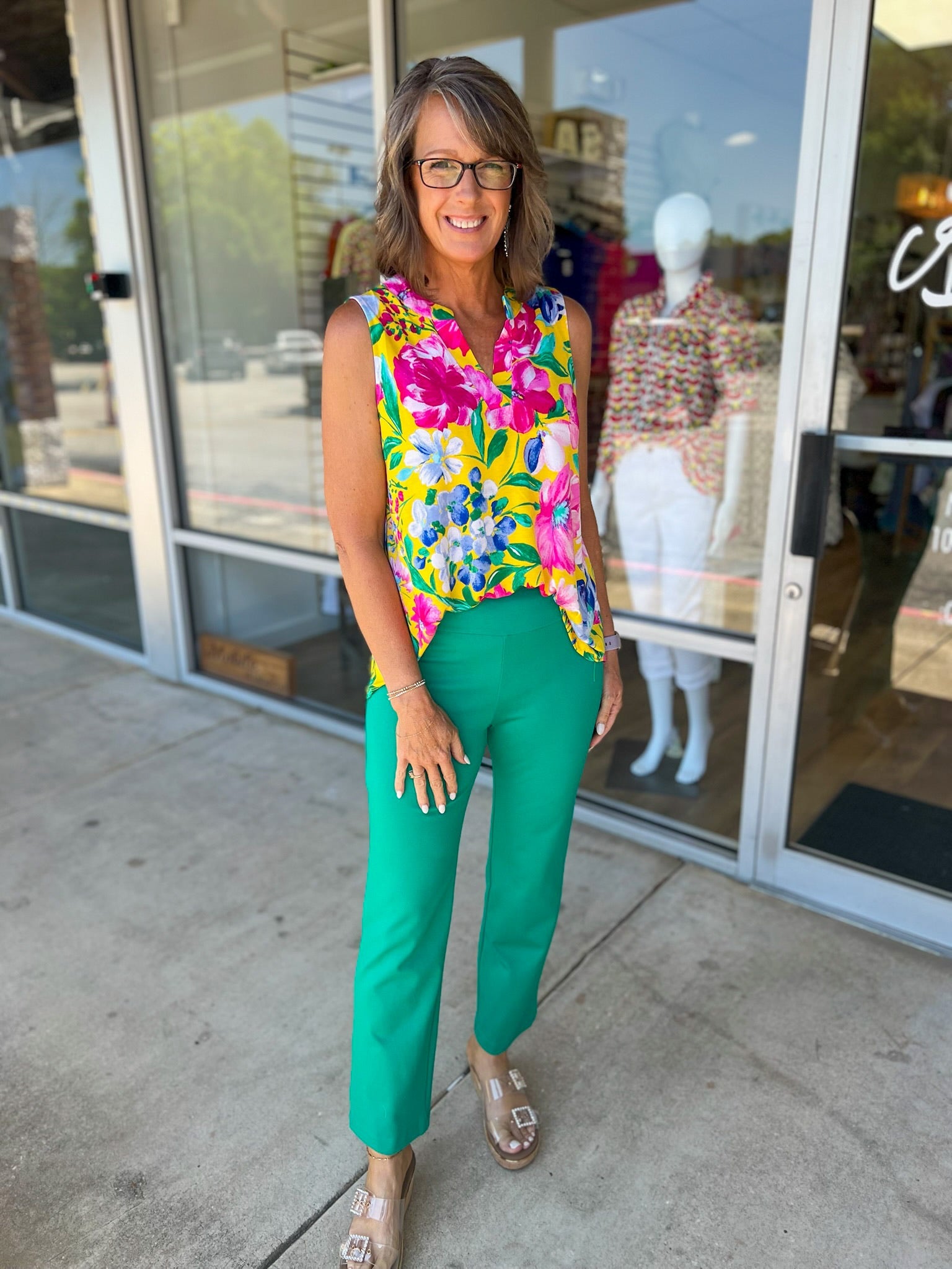 Believe In Us Kelly Green High Waisted Slim Straight Magic Pants - A'Bekah's Boutique