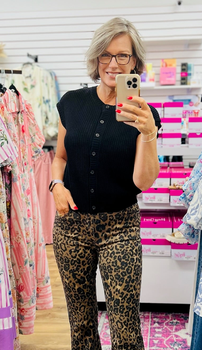 Black Knit Button Down Cardigan Vest - A'Bekah's Boutique