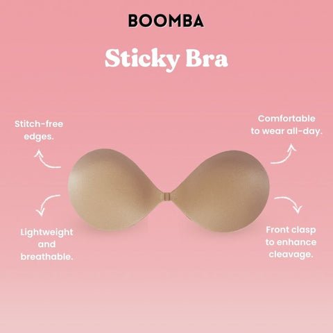 Boomba Magic Padded Sticky Bra Beige - A'Bekah's Boutique