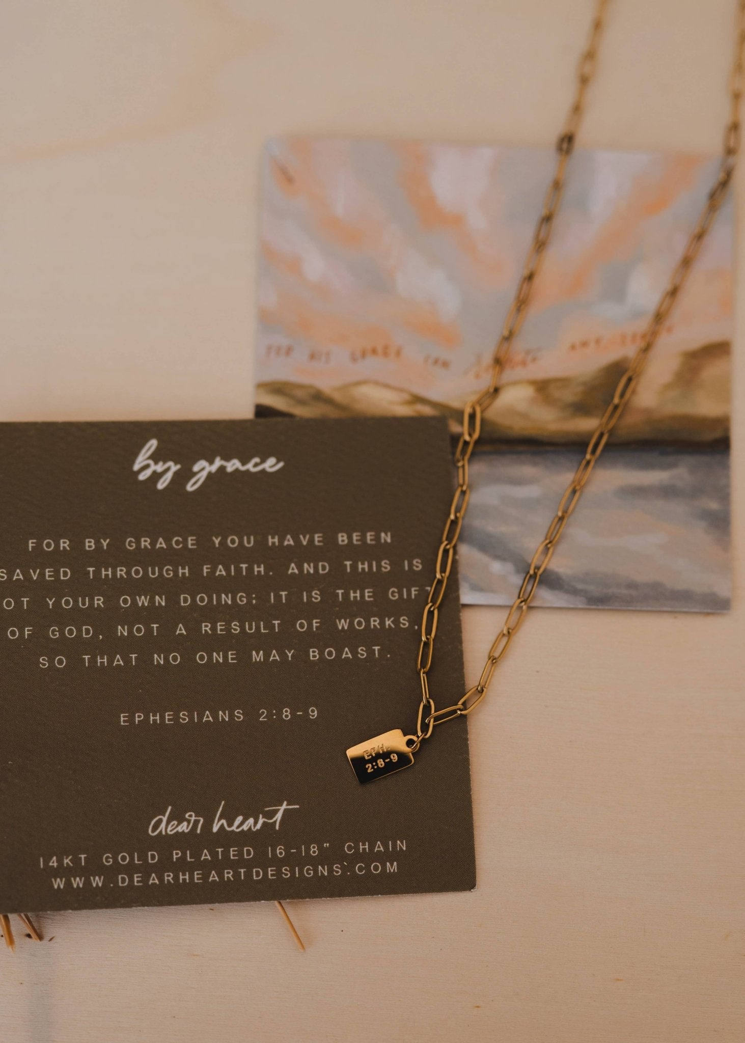 By Grace Mini Tag Necklace | Christian Jewelry - A'Bekah's Boutique