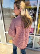 Calling On You Blush Quilted Shacket - A'Bekah's Boutique