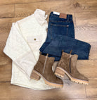 Calling On You Curvy Cream Quilted Shacket - A'Bekah's Boutique