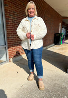 Calling On You Curvy Cream Quilted Shacket - A'Bekah's Boutique