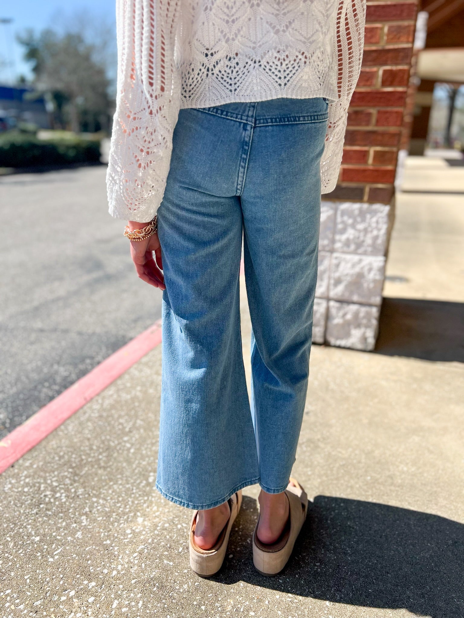 Came To Play Girls Light Wash Wide Leg Jeans - A'Bekah's Boutique